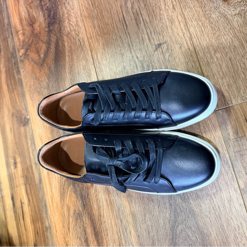 Supply Lab Classic Black Leather Men's Sneakers